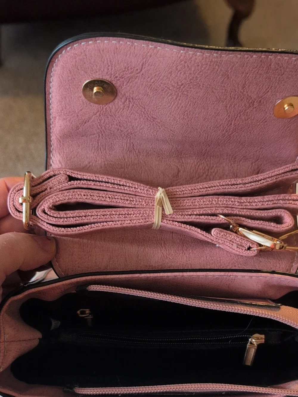 Stylish Pink Top-Handle Satchel Handbag